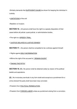 Summary of Philippine Bill of Rights | PDF | Search And Seizure ...