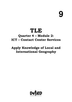 TLE ICT Contact Center Services 9 - q4 - Mod2 - Apply Knowledge of ...