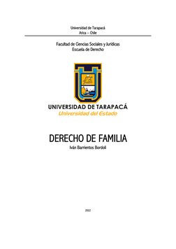 Universidad de Tarapacá 
Arica – Chile 
 
Facultad de Ciencias Sociales y Jurídicas 
Escuela de Derecho 
 
 
 
 
 
 
DERECH