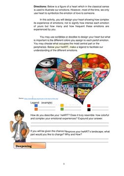 3  
  
Directions: Below is a figure of a heart which in the classical sense 
is used to illustrate our emotions. However, mo