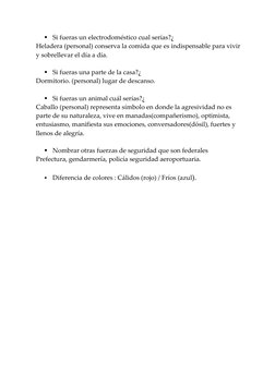  Si fueras un electrodoméstico cual serías?¿ 
Heladera (personal) conserva la comida que es indispensable para vivir 
y sobr