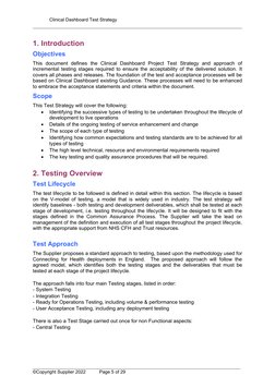 Clinical Dashboard Test Strategy
1. Introduction 
Objectives
This  document  defines  the  Clinical  Dashboard  Project  Test