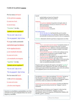 Casida de las palomas oscuras 
 
 
Por las ramas del laurel 
vi dos palomas oscuras. 
La una era el sol, 
la otra la luna. 
“