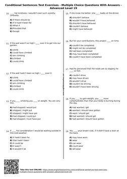 Conditional Sentences MCQ Exercises | PDF | Test (Assessment ...
