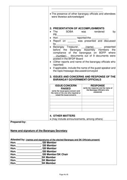 Barangay Assembly Post Activity Report | PDF