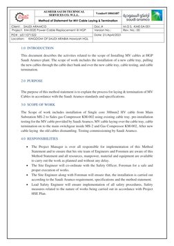 MV Cable Laying & Termination Method | PDF | Electrical Connector | Wire