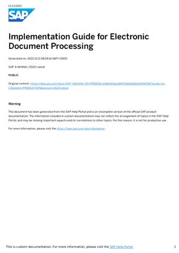 Sap Process Documents SAP Electronic Document Processing Guide | PDF | Business
