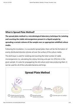 Spread Plate Method - Definition, Principle, Procedure, Uses | PDF ...