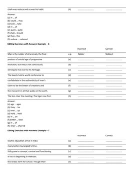 Class 10 Editing Exercises with Answers | PDF | Teaching Methods ...
