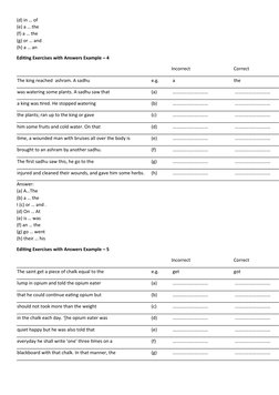 Class 10 Editing Exercises with Answers | PDF | Teaching Methods ...
