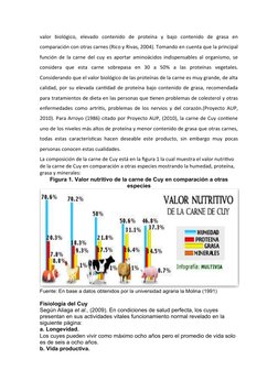 valor  biológico,  elevado  contenido  de  proteína  y  bajo  contenido  de  grasa  en
comparación con otras carnes (Rico y R