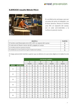 Ejemplo Rula Ejemplo de Ejercicio RULA Resuelto | PDF