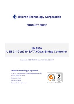 Jms 580 | PDF | Usb | Computer Architecture