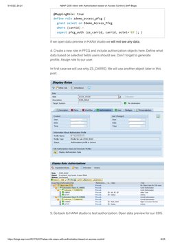 ABAP CDS Views With Authorization Based On Access Control - SAP Blogs | PDF