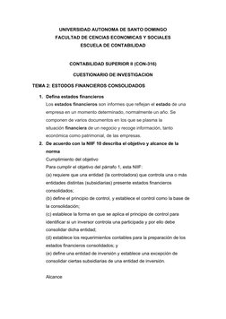 UNIVERSIDAD AUTONOMA DE SANTO DOMINGO
FACULTAD DE CENCIAS ECONOMICAS Y SOCIALES
ESCUELA DE CONTABILIDAD
CONTABILIDAD SUPERIOR