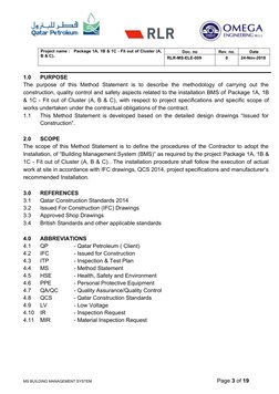 BMS Installation Method Statement | PDF | Safety | Electrical Wiring