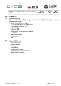 BMS Installation Method Statement | PDF | Safety | Electrical Wiring