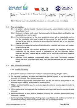 BMS Installation Method Statement | PDF | Safety | Electrical Wiring