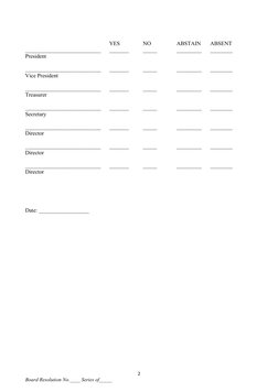 YES
NO
ABSTAIN
ABSENT
___________________________
_______
_____
_________
________
President
___________________________
____