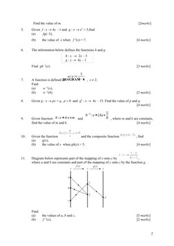 Functions Topical Test for Form 4 | PDF | Function (Mathematics ...
