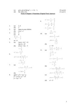 Functions Topical Test for Form 4 | PDF | Function (Mathematics ...