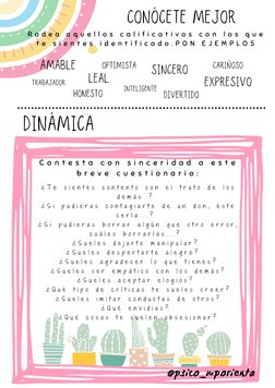 @psico_mporienta
 

Dinámica 
Conócete mejor
R o d e a  a q u e l l o s  c a l i f i c a t i v o s  c o n  l o s  q u e
t e
