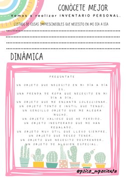 @psico_mporienta
 

Dinámica 
Conócete mejor
V a m o s  a  r e a l i z a r  I N V E N T A R I O  P E R S O N A L .
LISTADO DE