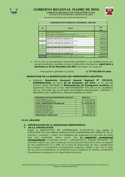 GOBIERNO REGIONAL MADRE DE DIOS
                     GERENCIA REGIONAL DE INFRAESTRUCTURA
                               SUB