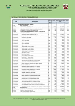 GOBIERNO REGIONAL MADRE DE DIOS
                     GERENCIA REGIONAL DE INFRAESTRUCTURA
                               SUB