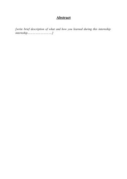 Internship Report Template for Students | PDF | Internship | Job Hunting