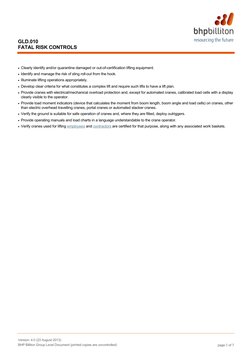 BHP Fatal Risk Control Standards | PDF | Dangerous Goods | Traffic