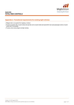 BHP Fatal Risk Control Standards | PDF | Dangerous Goods | Traffic