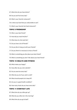 KET Speaking Part 1 Guide | PDF | Lunch | Food And Drink