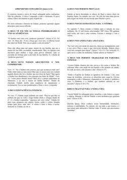 APRENDENDO COM GIDEÃO (Juízes 6.14)
O contexto mostra o povo de Israel subjugado pelos midianitas.
Não há colheitas. A terra