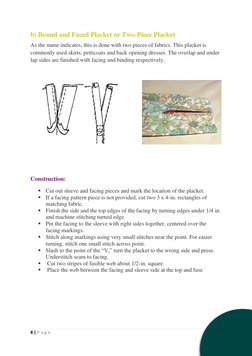 Types of Plackets in Garments | PDF | Seam (Sewing) | Clothing