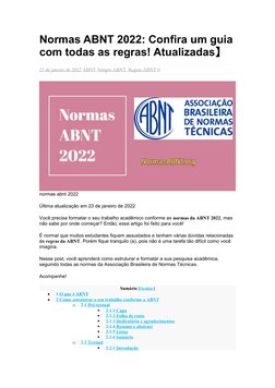 Normas ABNT 2022: Confira um guia
com todas as regras! Atualizadas】
23 de janeiro de 2022 ABNT Artigos ABNT, Regras ABNT 0
no