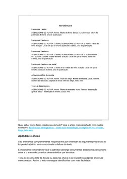 Quer saber como fazer referências de tudo? Veja o artigo mais detalhado com muitos 
exemplos: Referências bibliograficas – co