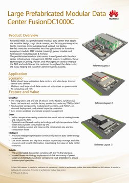 Huawei Prefabricated Modular Data Center Datasheet-FusionDC1000C | PDF ...