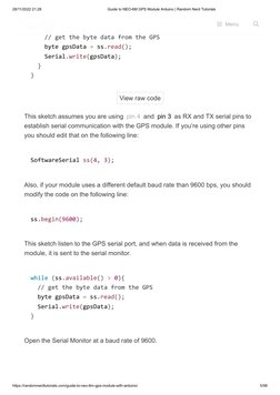 28/11/2022 21:28
Guide to NEO-6M GPS Module Arduino | Random Nerd Tutorials
https://randomnerdtutorials.com/guide-to-neo-6m-g