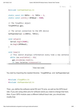28/11/2022 21:28
Guide to NEO-6M GPS Module Arduino | Random Nerd Tutorials
https://randomnerdtutorials.com/guide-to-neo-6m-g