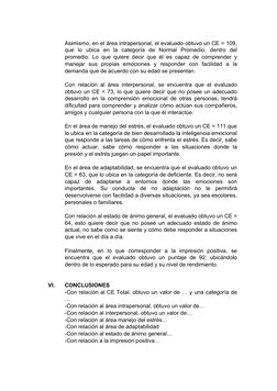 Informe de Evaluación Emocional Infantil | PDF | Las emociones ...