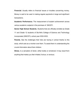 Financial.  Usually refers to financial issues or troubles concerning money.
Money is said to be used in making regular payme