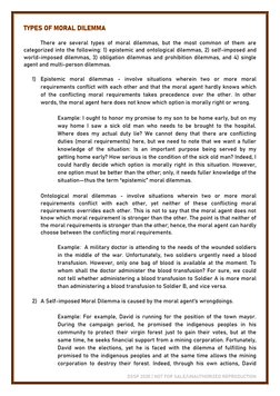 DSSP 2020 | NOT FOR SALE/UNAUTHORIZED REPRODUCTION 
 
 
There are several types of moral dilemmas, but the most common of the