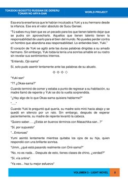 VOLUMEN 3 - LIGHT NOVEL 
 
8 
 
TOKIDOKI BOSOTTO RUSSIAN DE DERERU 
TONARI NO ARYA-SAN 
WORLD PROJECT 
 
 
 
 
Esa era la ens