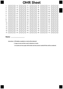 75 Question OMR Sheet Instructions | PDF