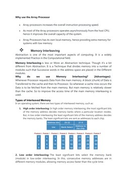 Why use the Array Processor

Array processors increases the overall instruction processing speed.

As most of the Array pro