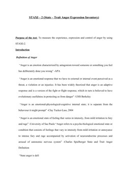 State Trait Anger Inventory.pdf STAXI-2: Anger Expression Inventory | PDF | Anger | Extraversion And ...