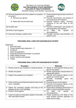 Oral Care Procedures in Nursing | PDF | Oral Hygiene | Toothbrush