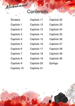 Contenido                         
Sinopsis 
Capítulo 1 
Capítulo 2 
Capítulo 3 
Capítulo 4 
Capítulo 5 
Capítulo 6