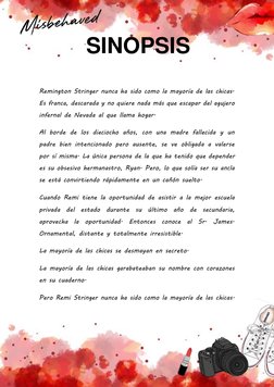 SINOPSIS  
 
Remington Stringer nunca ha sido como la mayoría de las chicas. 
Es fra